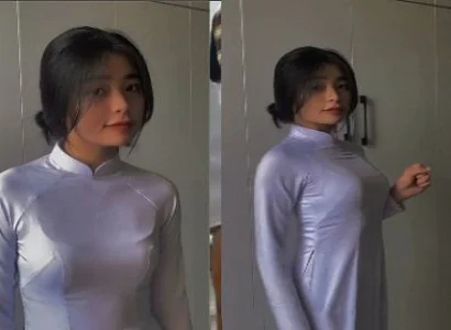 Mông tròn áo dài phê hết sảy